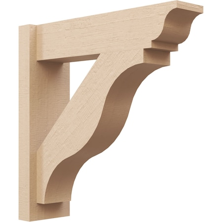 Ekena Millwork 6-in W x 22-in D x 22-in H Funston Trad Rough Cedar Woodgrain TimberThane Outlooker, Primed Tan OUTUR060X22X22FST04RCPR